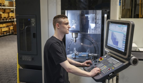 Oberhausen, North Rhine-Westphalia, Germany, Apprentices in metalworking professions. Apprentice