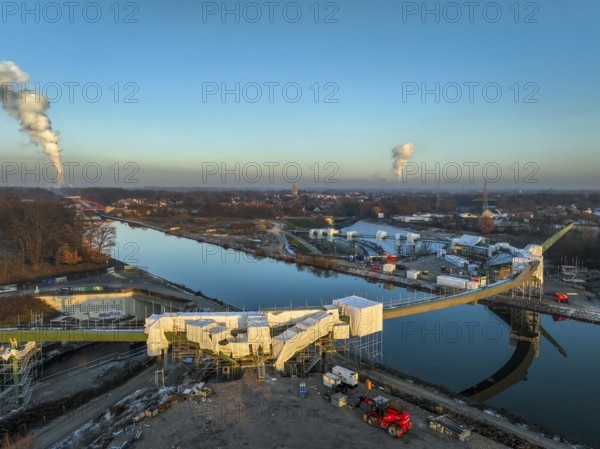 Castrop-Rauxel, North Rhine-Westphalia, Germany, new construction of a bridge -jump over the