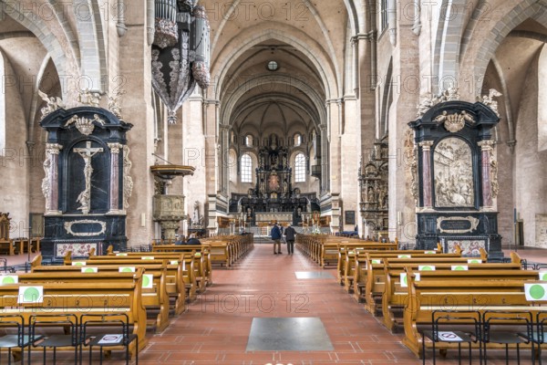 Interior of St Peter's Cathedral, UNESCO World Heritage Site in Trier, Rhineland-Palatinate,