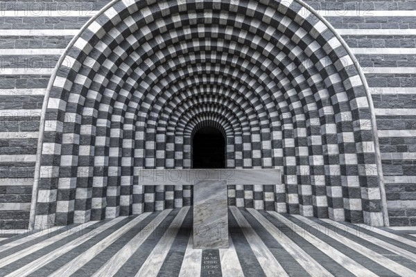 Chiesa di San Giovanni Battista, interior view, architect Mario Botta, Mogno, near Fusio,