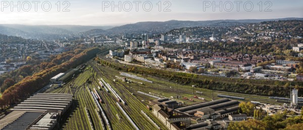 Track apron at the main railway station, Europaviertel Stuttgart. After completion of the Stuttgart
