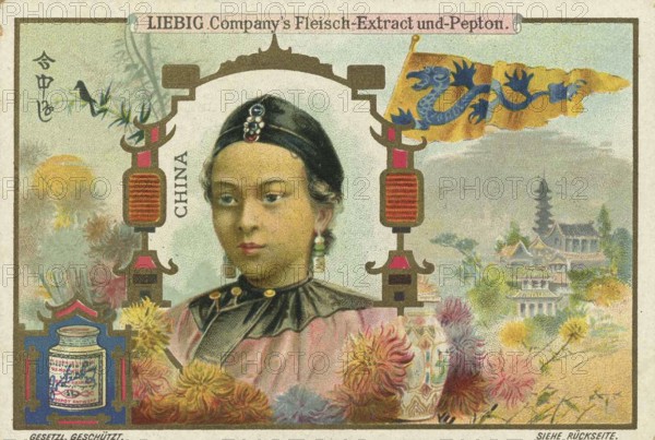 Series Children from foreign countries, China, Liebig picture, digitally restored reproduction of a