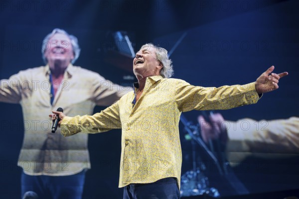 Ian Gillan, singer of Deep Purple live on 1 More Time Tour at the Max-Schmeling-Halle in Berlin on