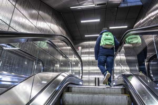 Modern underground station of the Wehrhahn line, Benrather Straße, 6 new stations, opened in 2016,