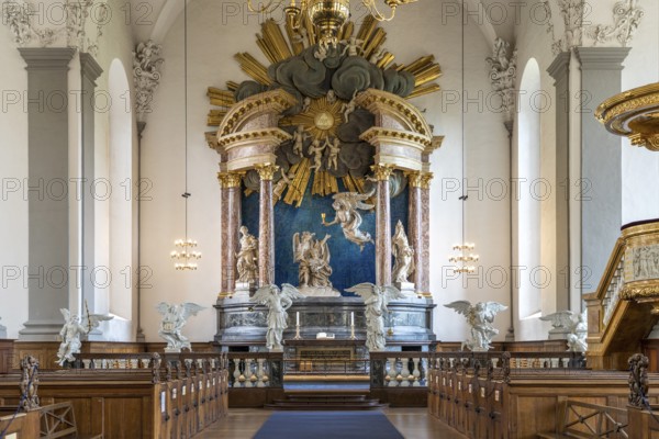 Altar by Nicodemus Tessin in the interior of the Evangelical Lutheran Church of the Saviour in