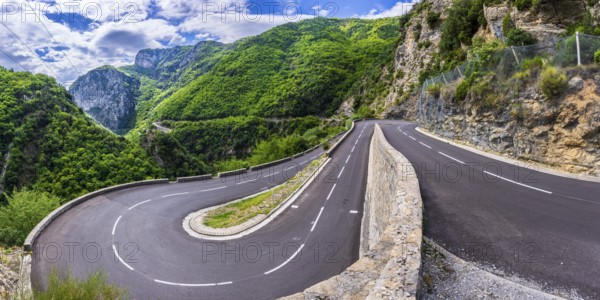 France, French Maritime Alps, Parc Naturel des PréAlpes d'Azur, Département Alpes Maritimes, road