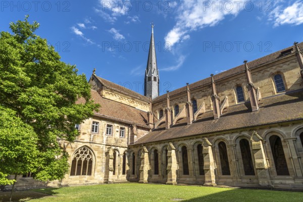 Inner courtyard of Maulbronn Monastery, Maulbronn, Baden-Württemberg, Germany, Europe