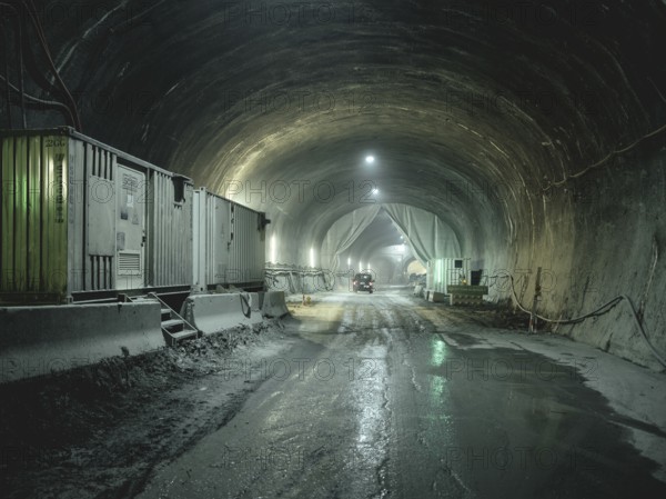 Tunnel section in construction lot H41, Brenner Base Tunnel, Zenzendorf, Tyrol, Austria, Europe