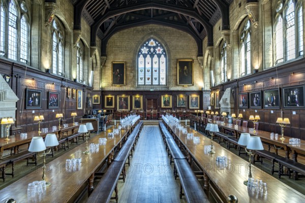 Balliol College Dining Hall, University of Oxford, Oxford, Oxfordshire, England, Great Britain