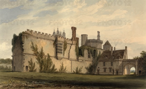 North view of Thornbury Castle, a Tudor castle in the town of Thornbury, in Gloucestershire,