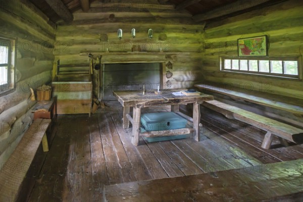 Petersburg, Illinois - The church and schoolhouse at Lincoln's New Salem State Historic Site. The