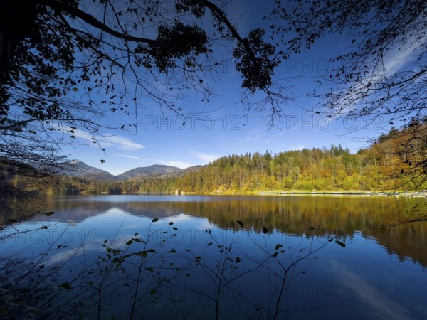Autumn atmosphere at Hechtsee lake near Kufstein, Tyrol, Austria, Europe