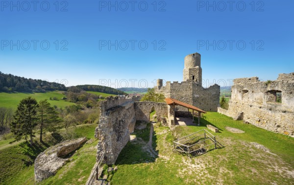 Brandenburg castle ruins, Lauchröden, Wartburgkreis, Thuringia, Germany, Europe