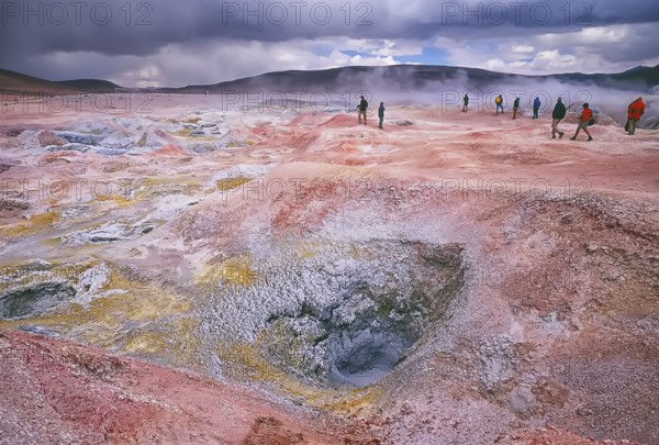 Field Sol de Mañana with boiling mud, Eduardo Avaroa Andean Fauna National Reserve, Potosi,