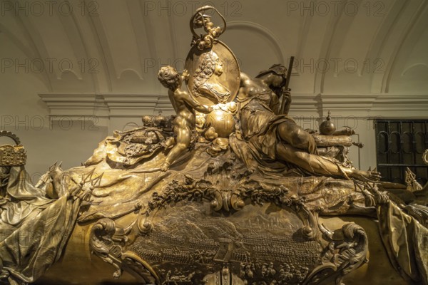 Sarcophagus of Emperor Charles VI in the Capuchin Crypt in Vienna, Austria, Europe
