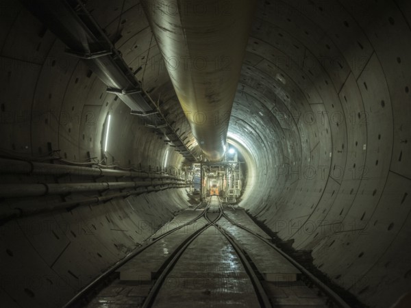 Tunnel section, construction lot H53 in the Brenner Base Tunnel, Tyrol, Austria, Europe