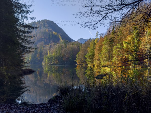 Autumn atmosphere at Hechtsee lake near Kufstein, Tyrol, Austria, Europe