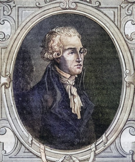 The young Robespierre. Maximilien Robespierre, 1758-1794, Jacobin leader during the French