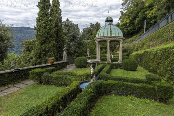 Temple of the SoScherrer Park, Parco Scherrer, Morcote, Lake Lugano, Lago di Lugano, Canton Ticino,