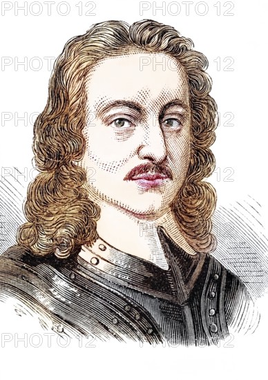 John Hampden 1594 to 1643 English parliamentary leader, Historical, digitally restored reproduction