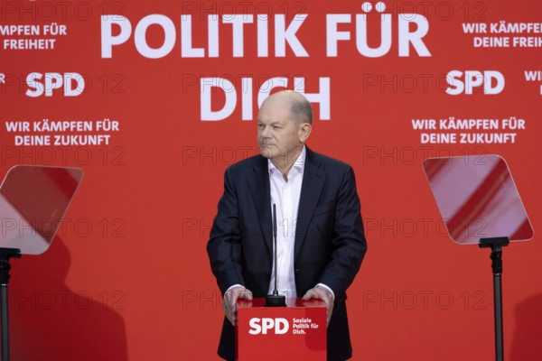 Berlin, Germany - 30 November 2024: Olaf Scholz, Federal Chancellor and lead candidate of the SPD