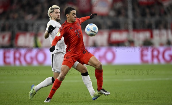 Jamal Musiala FC Bayern Munich FCB (42) against Robert Andrich Bayer 04 Leverkusen (08) DFB Cup
