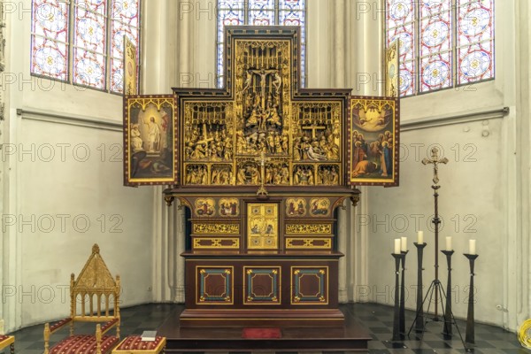 Altar of the Catholic parish church of St Peter and Paul in Straelen, North Rhine-Westphalia,