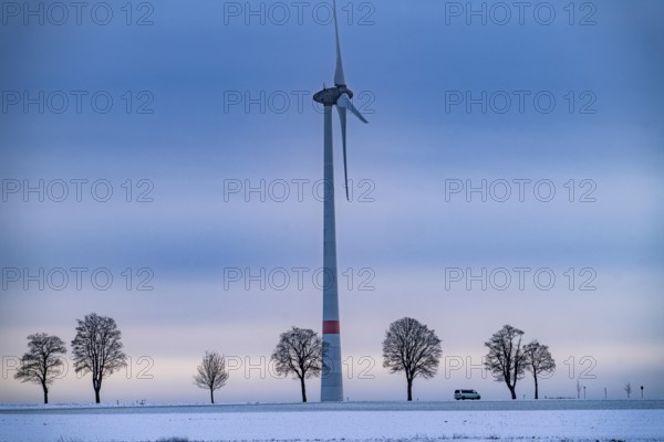 Wind farm, north of Lichtenau, self-proclaimed energy town, over 190 wind turbines and over 1200