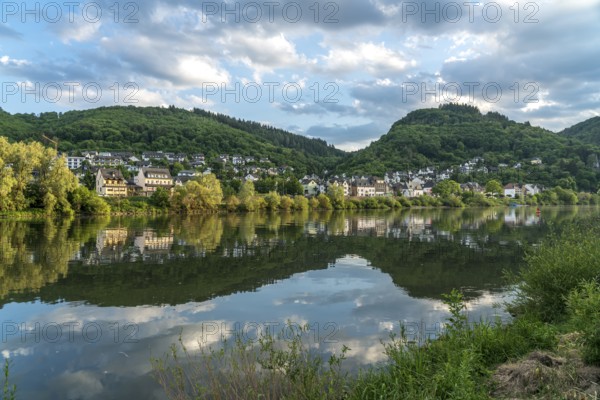 Sehl district on the Moselle in Cochem, Rhineland-Palatinate, Germany, Europe