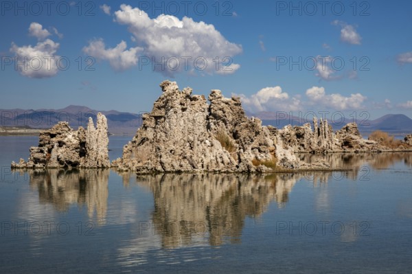 Lee Vining, California - Tufa towers in Mono Lake. The lake has no outlet, which makes it highly