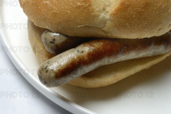 Nuremberg sausages in rolls, Nuremberg bratwurst sausages