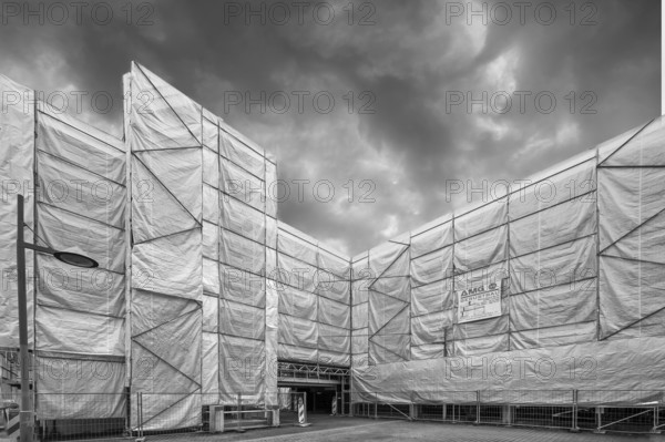 Fitted car park, Nuremberg, Middle Franconia, Bavaria, Germany, Europe