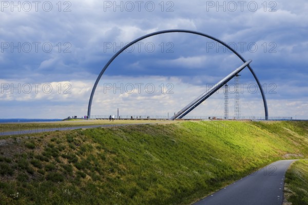 Herten, Ruhr area, North Rhine-Westphalia, Germany - Horizon observatory on the Hoheward spoil tip,