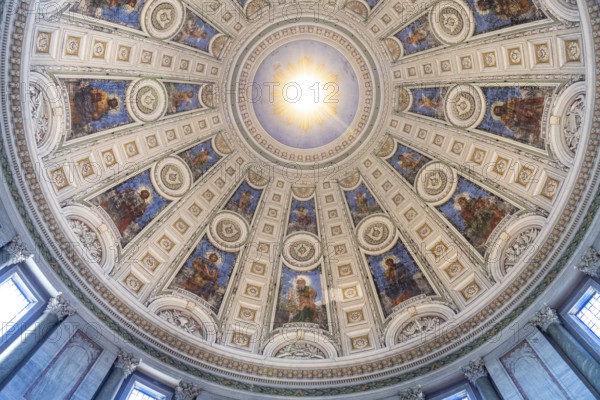Dome of Frederik's Church or Marble Church, Copenhagen, Denmark, Europe