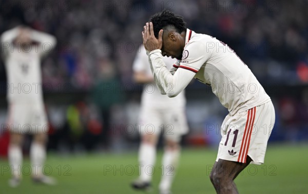 Kingsley Coman FC Bayern Munich FCB (11) disappointed, gesture, gesture, Champions League, Allianz