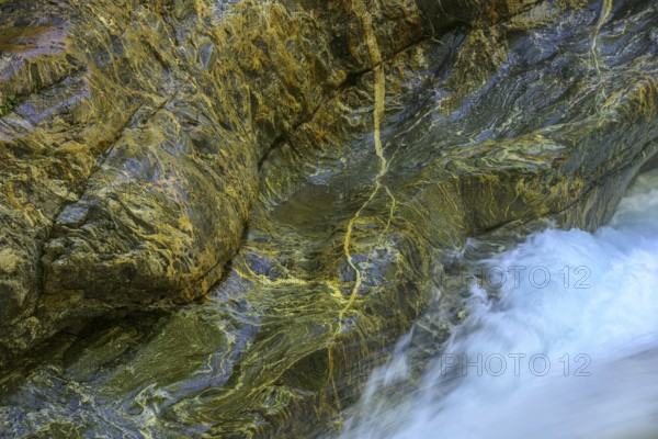 Beautiful stone structures at the Gesso della Barra torrent, Entracque, province of Cuneo, Italy,
