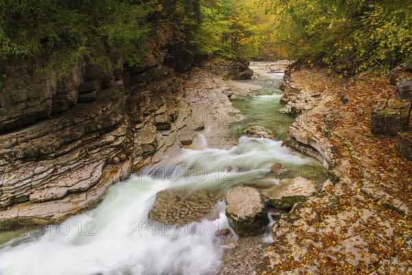 Rocks and clear water, Taugl creek, Bad Vigaun, Austria, Europe