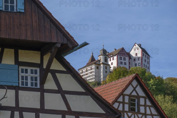 Egloffstein Castle, dating from around 1150, Egloffstein, Upper Franconia, Bavaria, Germany, Europe