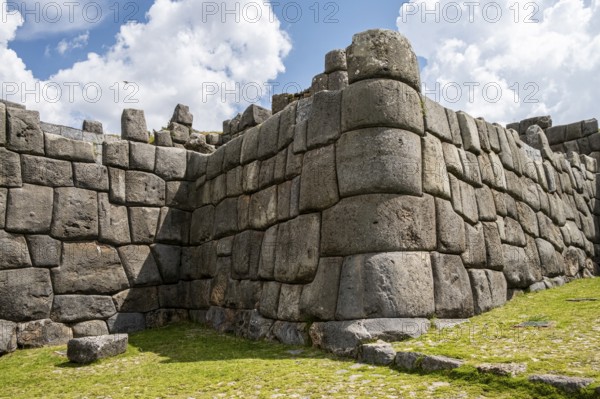 Megalithic walls of Sacsayhuaman, Sacsayhuaman, Cusco, Peru, South America
