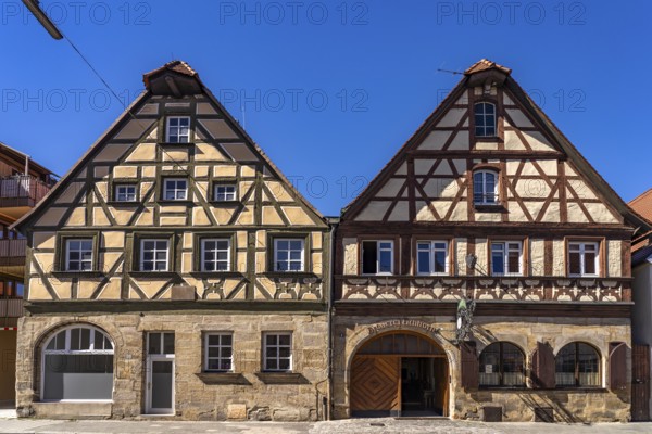 Half-timbered houses in Forchheim, Upper Franconia, Bavaria, Germany, Europe