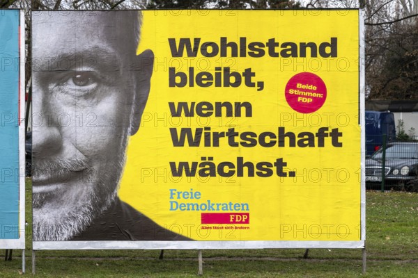 Advertising poster Christian Lindner, FDP