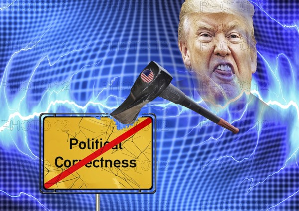 Symbolic image, political correctness, Ukraine, Russia war, EU, Germany and global economy under US