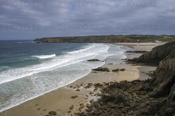 Plogoff, Brittany, France - Hiking trail from Pointe du Raz to Pointe du Van, here the bay with