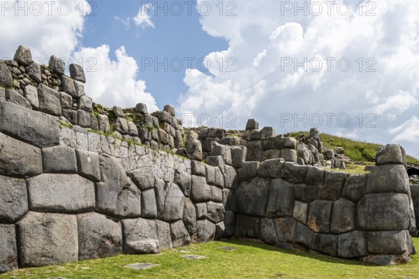 Megalithic walls of Sacsayhuaman, Sacsayhuaman, Cusco, Peru, South America