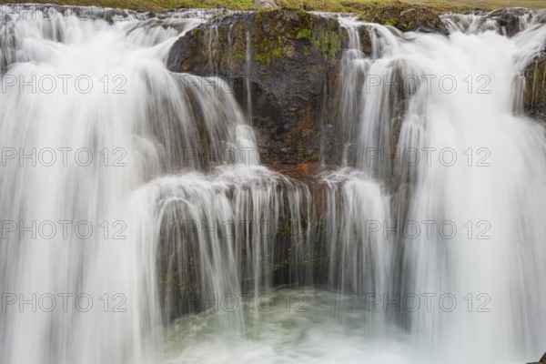The Kolufossar waterfalls of the river Vididalsa consists of 3 falls the upper fall Efrifoss, in