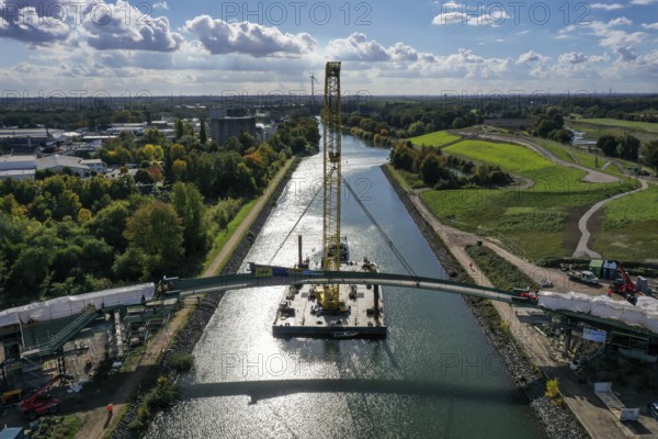 Recklinghausen, Castrop-Rauxel, North Rhine-Westphalia, Germany, New construction of a bridge -jump