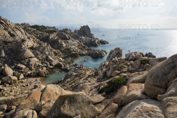 Bizarre and huge granite rocks by the sea, Spiaggia Cala Francese, Capo Testa, near Santa Teresa di
