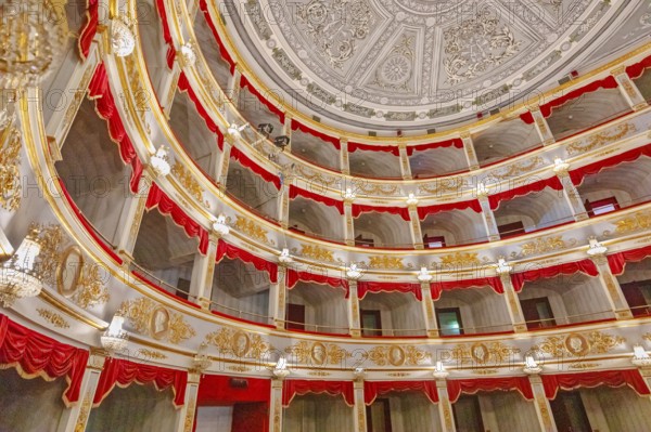 Interior of Noto Theatre, Noto, Noto Valley, Sicily, Italy, Europe