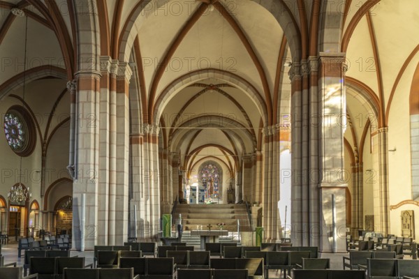 Interior of St Boniface Minster in Hamelin, Lower Saxony, Germany, Europe