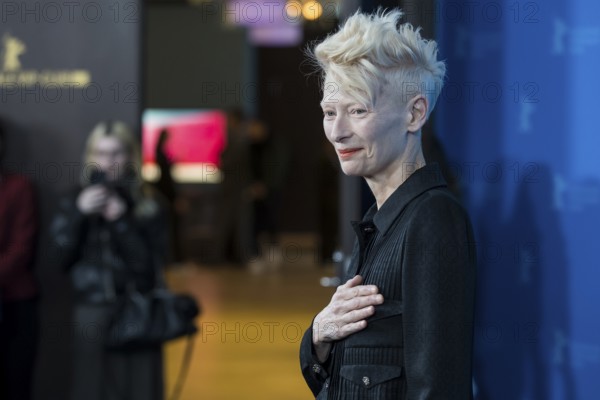 Tilda Swinton at the Photocall for the Honorary Golden Bear during the 75th Berlinale at the